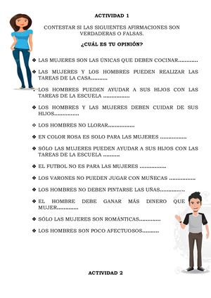 Estereotipos De Genero