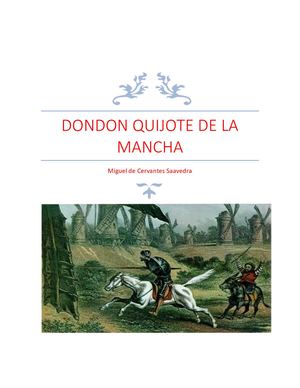 Don Quijote De La Mancha