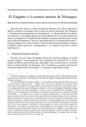 El Gueguence O La Esencia Mestiza De Nicaragua (1)