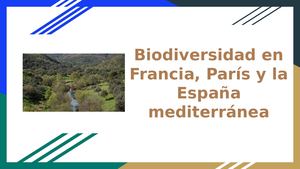 Biodiversidad Francia, Paris Y España Mediterránea