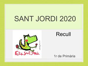 Recull De Treballs de Sant Jordi Escola Marinada 1r