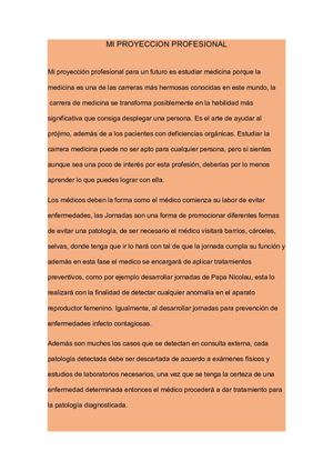 Mi Proyeccion Profesional