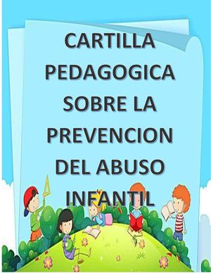 Cartilla Pedagógica Sobre La Prevención Del Abuso Infantil