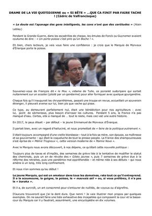 La Macronie Drame De La Vie Quotidienne