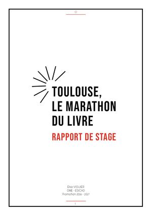 RAPPORT DE STAGE | MARATHON DES MOTS 2017