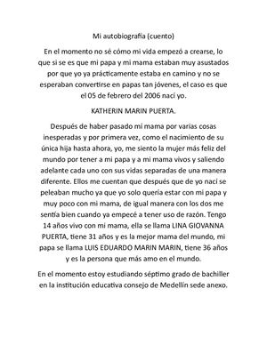 Mi Autobiografía (Cuento)