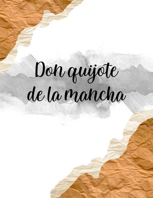 DON QUIJOTE DE LA MANCHA