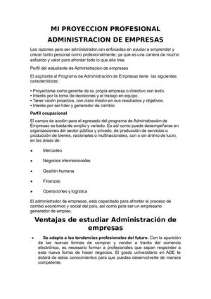 Mi Proyeccion Profesional