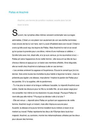 Pallas Et Arachné