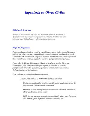 Ensayo Sobre Ingenieria Civil | Oscar Contreras