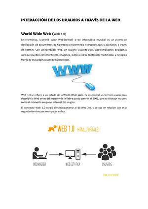 Interacción De Los Usuarios A Través De La Web
