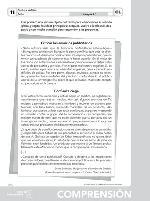 Fichas Semana Del 4 Al 8 De Abril