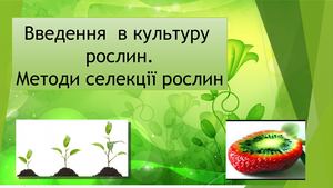 Методи селекції рослин М.