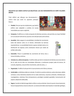 Requisitos Que Deben Cumplir Las Bibliotecas