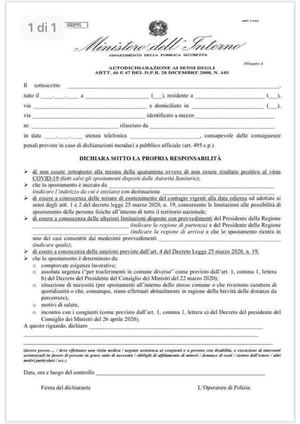 Nuovo Modello Autocertificazione Fase 2