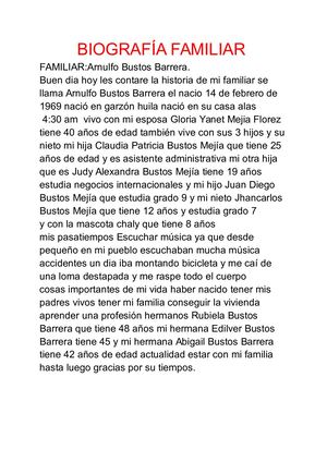 Biografia Familiar