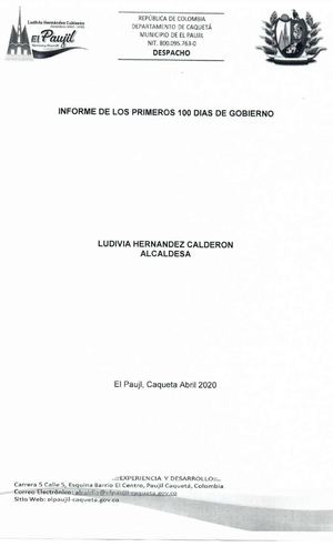 Calaméo - Informe De Los Primeros 100 Dias De Gobierno Compressed