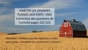 Correction de l'activité pages 222-223