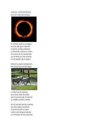 Revista Poema Amor Verdadero