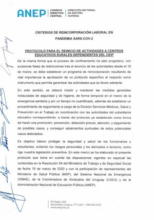Protocolo Criterios De Reincorporacion Laboral En Pandemia Sars Cov 2