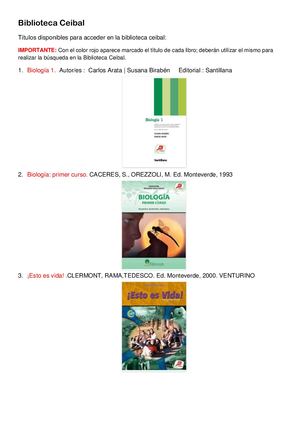 Guía - Biblioteca Ceibal Libros Para Primer Año