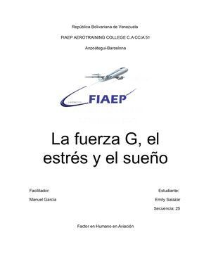 (Fuerza G, Sueño, Estres Y Fatiga)