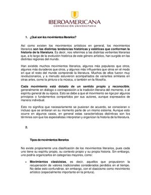 1 (Actividad Planeador 1) Conceptos Movimientos Literarios Pdf