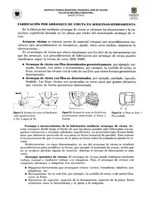 Guia 1 Fabricación Por Arranque De Viruta