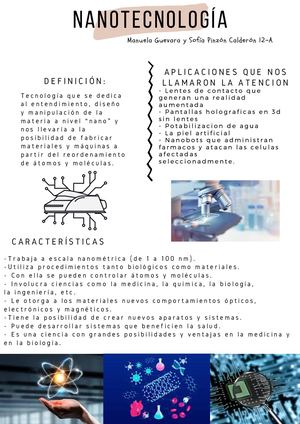 Nanotecnología Manuela Guevara Y Sofía Pinzón 12 A