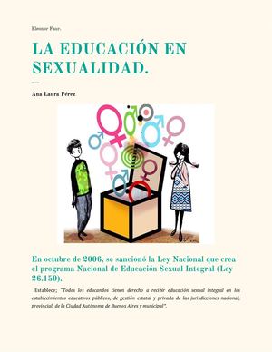 Educación en sexualidad.
