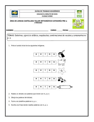 Guia De Trabajo Ortográfico