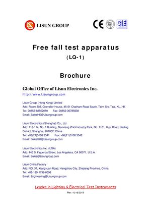 Free Fall Test Apparatus