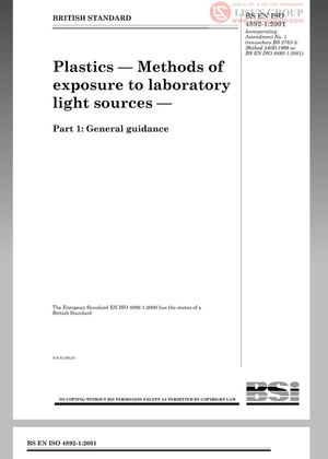 BS EN ISO 4892 1 2001 .