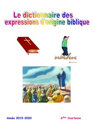 Les expressions bibliques des 6C