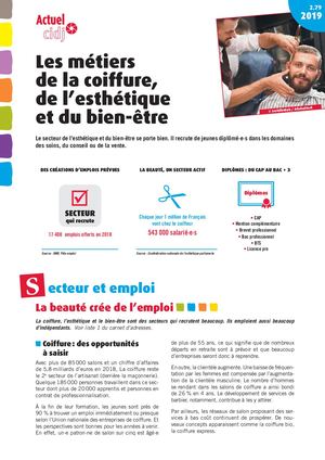 Les Metiers De La Coiffure De L Esthetique Et Du Bien Etre