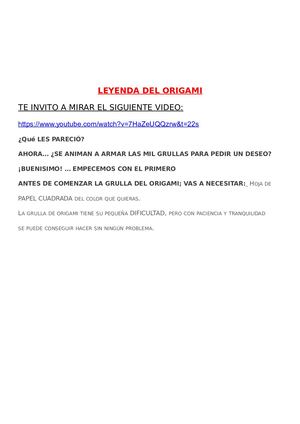 Leyenda Origami