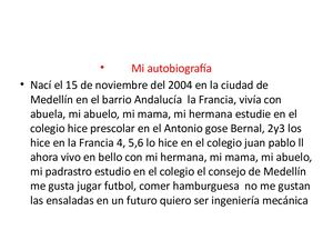 Mi Autobiografía Español