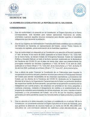 Decreto Legislativo 640