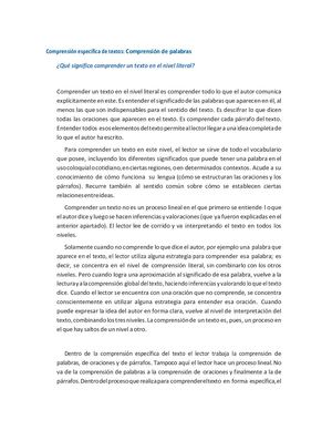 Material De Estudio Unidad 3 Comprension Lectora