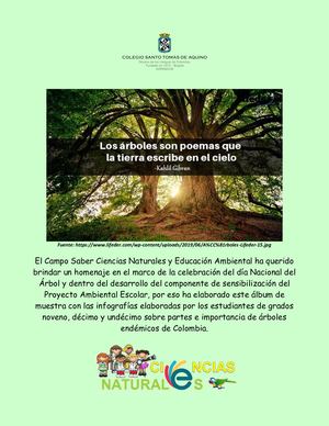 Día Del Árbol- Colegio Santo Tomás de Aquino 2020