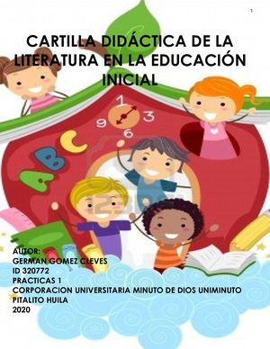 Cartilla Literatura Infantil En Educacion Inicial