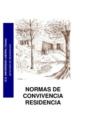 Normas De Convivencia Residencias Ies Universidad Laboral De Toledo