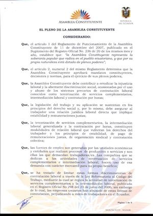 Mandato Constituyente No 8