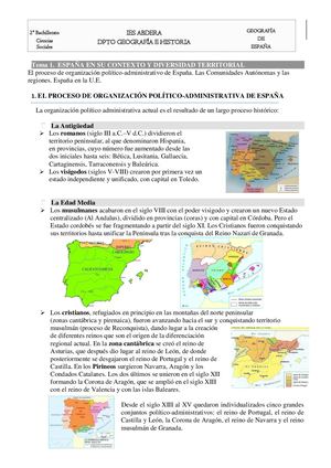 Tema 1: España en su contexto y diversidad territorial