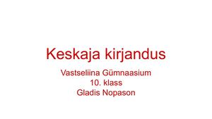 Keskaja Kirjandus