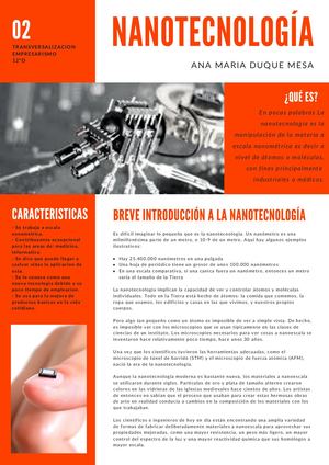 Nanotecnologia Ana Maria Duque