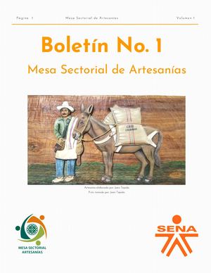 Boletin N° 1 Ms Artesanías