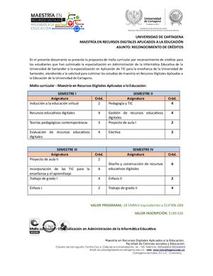 Reconocimiento De Créditos 5 5 20