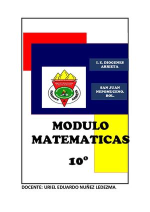 Modulo Matemàtica 10º