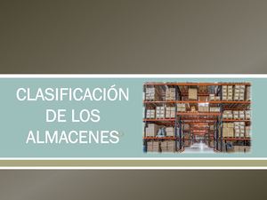 Clasificación De Los Almacenes